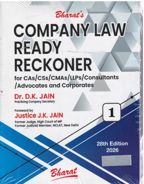 Bharat Company Law Ready Reckoner (Set of 2 Vols) by DK JAIN 28th Edition 2026
