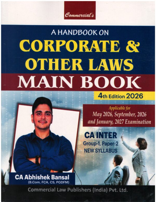 Commercial CA Inter A Handbook on Corporate & Other Laws (MCQs Book) New Syllabus By CA Abhishek Bansal May/Sept.2026 and Jan 2027 Exam