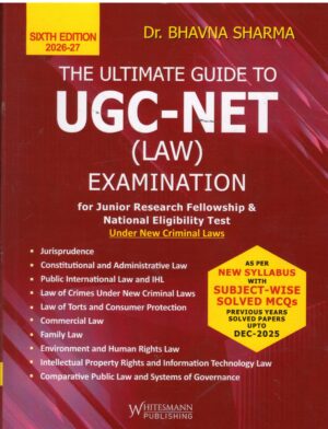 Whitesmann The Ultimate Guide to UGC-NET (Law) Examination by Bhavna Sharma 6th Edition 2026-27