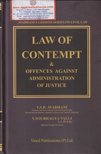 Vinod Publications Law of Contempt & Offences Against Administration of Justice by VSR Avadhani Edition 2021