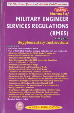 Nabhi Manual of Military Engineer Services Rugulations (RMES) Alongwith Supplementary Instructions Edition 2023