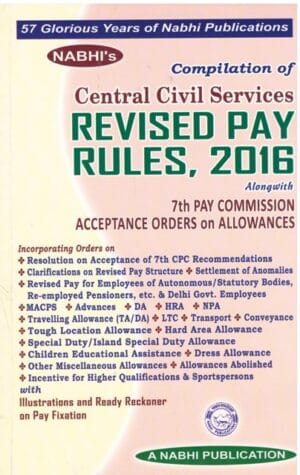 Nabhi Compilation on Central Civil Services Revised Pay Rules, 2016 Edition 2024
