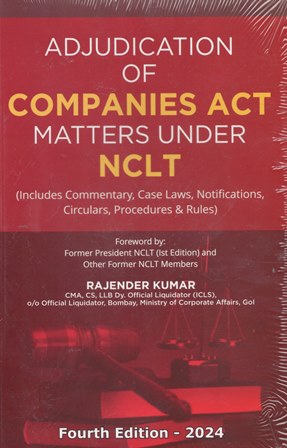 Urmila Publication House Adjudication of Companies Act Matters Under (NCLT) by Rajender Kumar Edition 2024