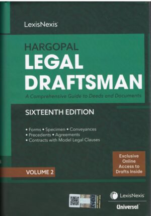 Universal HARGOPAL Legal Draftsman A Comprehensive Guide to Deeds and Documents Set of 2 Volumes Edition 2026