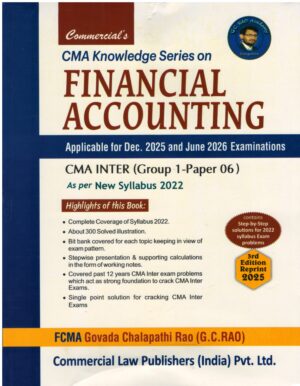 Commercial's CMA Knowledge Series on Financial Accounting for CMA Inter (Group 01-Paper 06) by Govada Chalapathi Applicable for Dec. 2025/June 2026 & Onwards Examinations