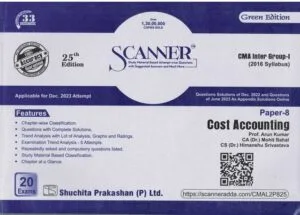 Shuchita Solved Scanner CMA Inter Gr I (Syllabus 2016) Paper 8 Cost Accounting by ARUN KUMAR, MOHIT BAHAL & HIMANSHU SRIVASTAVA Applicable For Dec 2023 Exams
