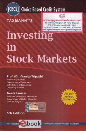 Taxmann's Investing in Stock Markets For B.COM by VANITA TRIPATHI & NEETI PANWAR Edition 2022
