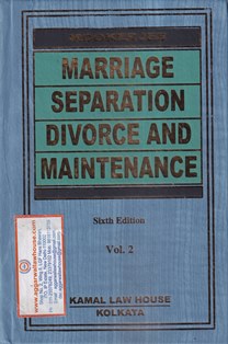 Kamal Law House Mukherjee Marriage Separation Divorce and Maintenance (Set of 2 Vols)6th Edition 2022