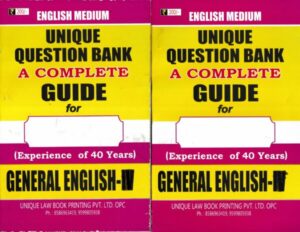 Unique Law Book Unique Question Bank A Complete Guide for General English CCS University New Syllabus LLB Examination