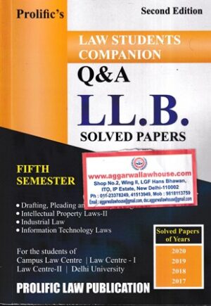 Prolific Law Publications Law Students Companion Q & A LLB Solved Papers FIFTH SEMESTER Edition 2022