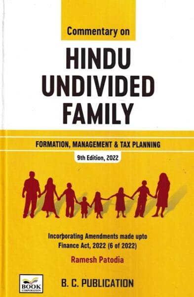 Book Corporation Hindu Undivided Family Formation Management & Tax Planning by RAMESH PATODIA Edition 2022