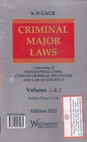 Whitemann's Criminal Major Laws ( Set of 2 Vols ) Edition 2022
