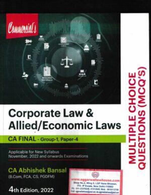 Commercial's MCQs Corporate & Economic Laws for CA Final (SPOM) -SET A New Syllabus by ABHISHEK BANSAL Applicable for Nov 2024 and Onward Exam