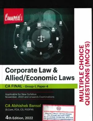 Commercial's MCQs Corporate & Economic Laws for CA Final (SPOM) -SET A New Syllabus by ABHISHEK BANSAL Applicable for Nov 2024 and Onward Exam