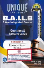 Nitin Prakashan Unique Law Series BA.LLB 5 Years Integrated Course Semester -1 Economic-1 (BL-1004) by HD Tyagi Nitin Tyagi  for BA.LLB Exams