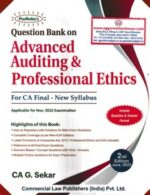 Commercial Question Bank on Advanced Auditing & Professional Ethics For CA Final New & Old Syllabus by G Sekar 2nd Edition June 2022