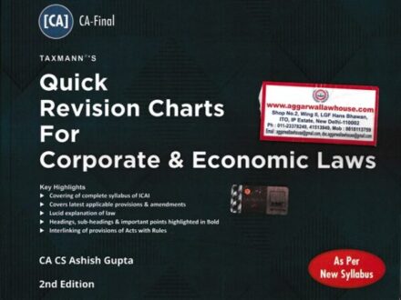 Taxmann's Quick Revision Charts For Corporate & Economic Law For CA Final New Syllabus by Ashishi Gupta Edition June 2022