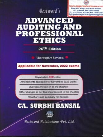 Bestword's Advanced Auditing & Professional Ethics for CA Final  New Syllabus by CA SURBHI BANSAL Applicable For Nov 2022 Exams