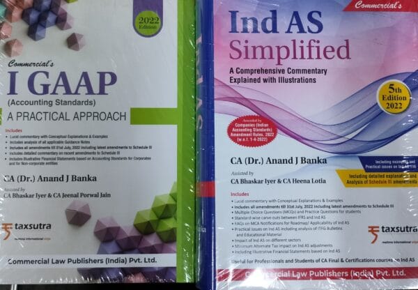 Commercial's Law Relating to TRADE MARKS & I Gaap (Accounting Standards ) (COMBO SET) by Anand J Banka & D P Mittal Edition 2022