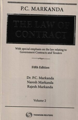 Thomson Reuters The Law of Contract (Set of 2 Vols)  by PC MARKANDA Edition 2022