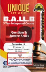 Nitin Prakashan Unique Law Series BA.LLB 5 Years Integrated Course Semester -3 Contract-1 (BL-3004) by HD Tyagi Nitin Tyagi for BA.LLB Exams