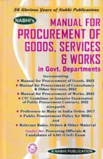Nabhi Publications, Manual for Procurement of Goods and Services & Work in Govt. Department useful for Procuring Officials and candidates of AAO Civil Exams by AJAY KUMAR GARG Edition 2023