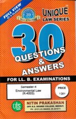 Nitin Prakashan Unique Law Series 30 Questions & Answers Semester-4 Environment Law (K-403) for LLB Exams