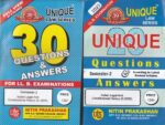 Nitin Prakashan Unique Law Series 30 Questions & Answers Semester-2 Indian Legal and Constitutional History (K-205) for LLB Exams
