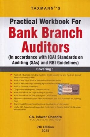 Taxmann's Practical Workbook for Bank Branch Auditors by Ishwar Chandra 7th Edition 2023