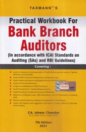 Taxmann's Practical Workbook for Bank Branch Auditors by Ishwar Chandra 7th Edition 2023