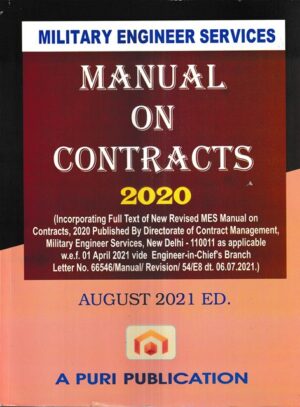 A Puri Publication Military Engineer Services Manual on Contracts 2020 August Edition 2021