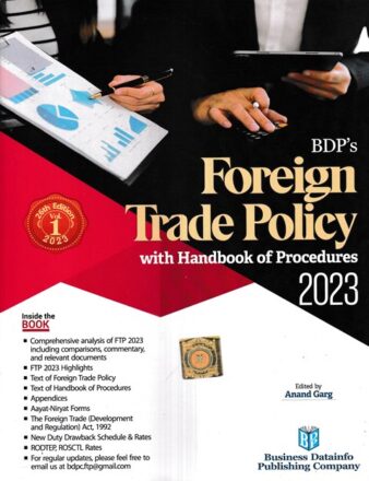 BDP Foreign Trade Policy With Hnadbook of Procedures by ANAND GARG Edition 2023