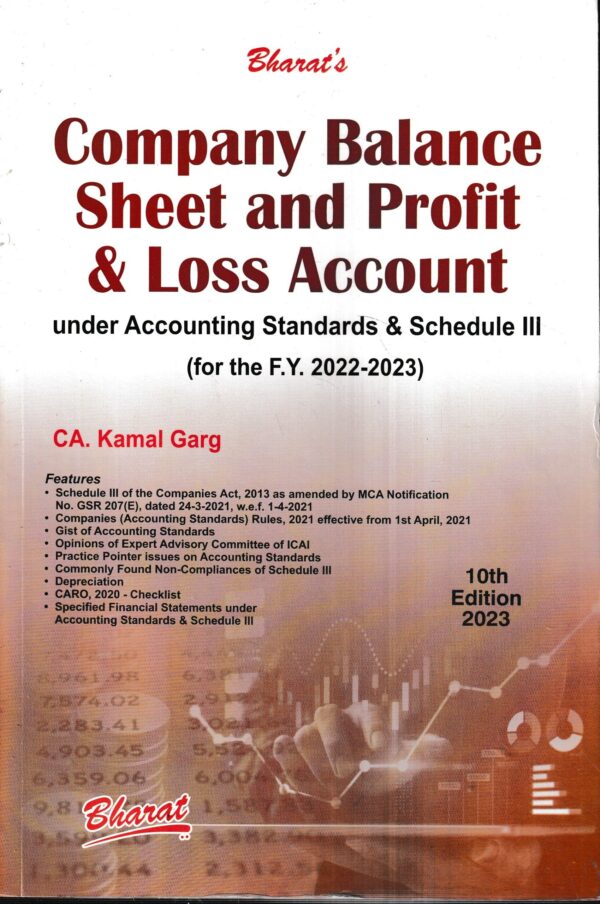 Bharat's Company Balance Sheet And Profit & Loss Account by KAMAL GARG Edition 2023