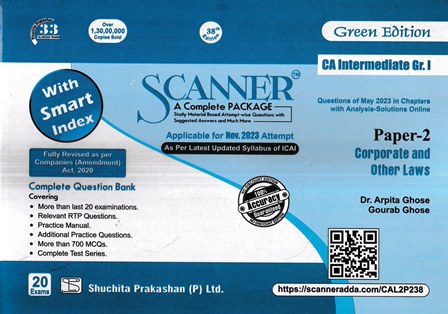 Shuchita Solved Scanner for CA Inter Gr I Paper 2 Corporate and Other Laws New Syllabus by ARPITA GHOSE & GOURAB GHOSE Applicable For Nov 2023 attempt Exams