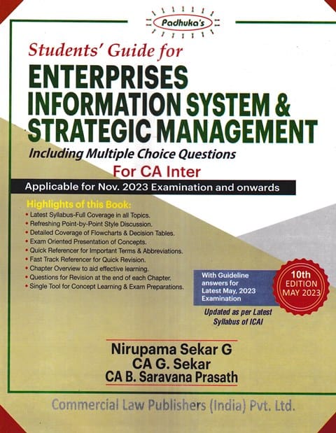 Commercial Padhuka's Students Guide for Enterprises Information System & Strategic Management MCQs for CA Inter by Nirupama Sekar G & G Sekar Applicable for Nov 2023 Onwards Exams
