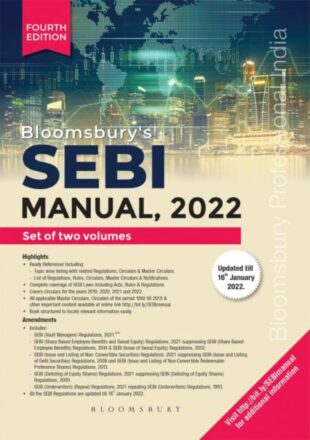 Bloomsbury's SEBI Manual, 2022 (Set of 2 Vols) Edition 2022