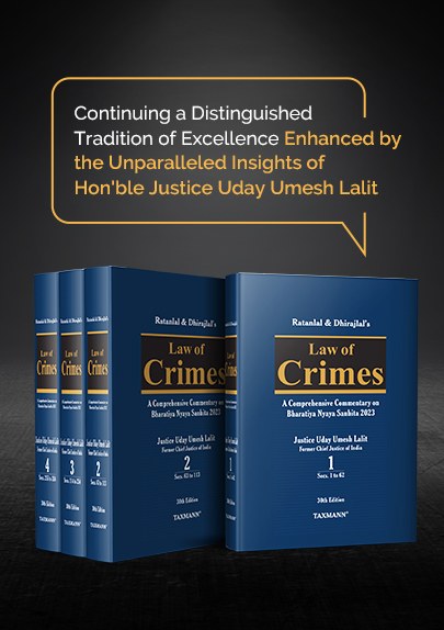 TAXMANN Law of Crimes IN 4 VOLS BY RATANLAL & DHIRAJLAL 30TH EDITION 2025