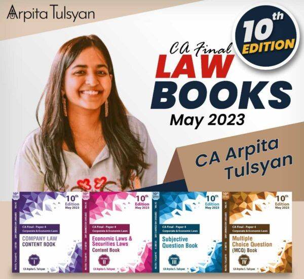 Tulsyan's Physical Book For CA Final Corporate & Economics Laws New Course (Set of 4 Vols.) by ARPITA S TULSYAN Applicable for May 2023 Exams