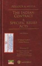 LexisNexis POLLOCK & MULLA The Indian Contract and Specific Relief Acts Set of 2 Vols by R YASHOD VARDHAN & CHITRA NARAYAN Edition 2019