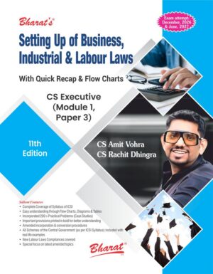 BHARAT'S SETTING UP OF BUSINESS, INDUSTRIAL & LABOUR LAWS WITH QUICK RECAP & FLOW CHARTS CS EXECUTIVE (MODULE 1, PAPER 3) BY CS AMIT VOHRA & CS RACHIT DHINGRA FOR DECEMBER 2026 & JUNE 2027 11th Edition