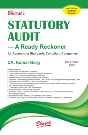 Bharat's Statutory Audit A Ready Reckoner by Kamal Garg Edition 2023