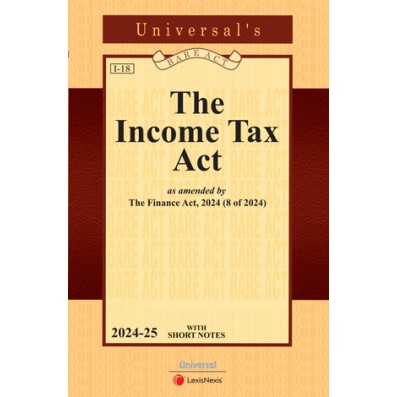 Universal's Bare Act The Income Tax Act As Amended by Finance act 2025 Edition 2025-2026