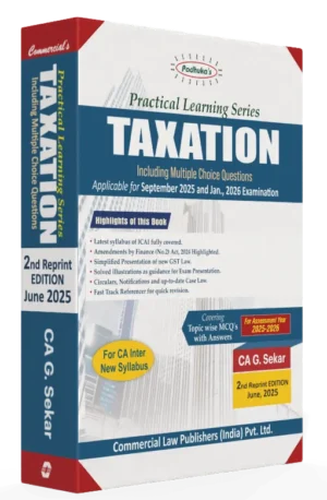 COMMERCIALCA Inter Padhuka Practical Learning Series Taxation By CA G.Sekar Sep 25 / Jan 26 Exam