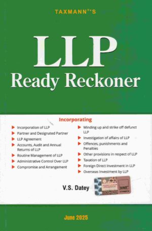 Taxmann's LLP Ready Reckoner by V.S. Datey Edition 2025