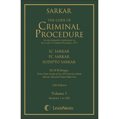LexisNexis The Code of Criminal Procedure (Set of 2 Vols) with Bare Act Free by SC SARKAR & PC SARKAR & SUDIPTO SARKAR Edition 2023