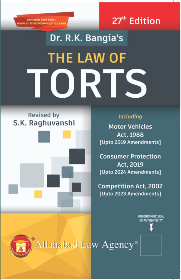 Allahabad Law Agency 'S The Law of Torts by R.K BANGIA's Edition 2025