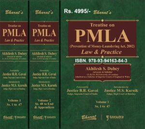 Bharat Treatise on PMLA (Prevention of Money-Laundering Act, 2002) Law & Practice (Set of 2 Vols) by Akhilesh S. Dubey Edition 2023