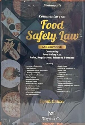 Whytes & Co Commentary on Food Safety Law by BHATNAGAR Edition 2024