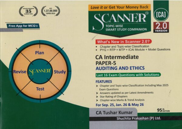 Shuchita Prakashan Solved Scanner Cost and Management Accounting for CA Intermediate Paper-4 by Nishant Kumar Applicable for Sep 2025 Jan 2025 & May 2026