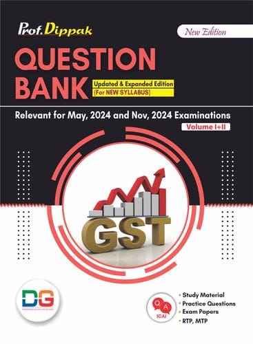 Prof. Dippak IDT Question Bank CA Final (Coloured Edition) (Set of 5 Vol) by CA DIPPAK GUPTA SIR Applicable for May 2024 & Nov 2024 Exams